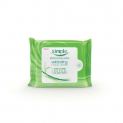 Simple Exfoliating Wipes, 25 Count (Pack of 2)