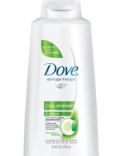 Dove Damage Therapy Cool Moisture Shampoo, Cucumber/Green Tea, 25.4Fluid Ounces (750 ml) (Pack of 2)