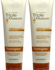 Neutrogena Triple Moisture Cream Lather Shampoo, 8.5 oz, 2 ct (Quantity of 4)