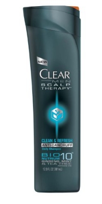 CLEAR MEN SCALP THERAPY AntiDandruff Shampoo, Clean & Refresh, 12.9 Fluid Ounce
