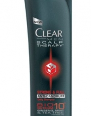 CLEAR MEN SCALP THERAPY AntiDandruff Shampoo, Strong & Full, 12.9 Fluid Ounce