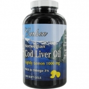 Carlson Lightly Lemon Cod Liver Oil 1000mg, 300 Softgels