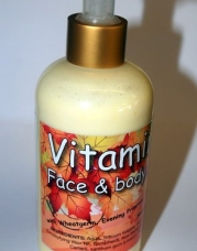 Vitamin Rich Natural Face and Body Lotion with Wheatgerm, Evening Primrose, Jasmine and Frankincense Essential Oils (250ml) from SheaByNature