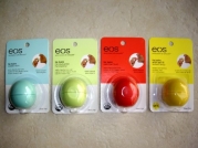 EOS lip balm 4 flavors in one order (LEMON DROP and HONEYSUCKLE HONEYDEW and SUMMER FRUIT and SWEET MINT) .25 OZ (7g)