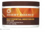 Desert Essence Facial Moisturizer, Daily Essential, With Jojoba Oil & Aloe Vera, 4-Ounces (Pack of 3)