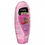 Olay 2-in-1 Essential Oils Ribbons Almond Oil + Silky Berry Moisturizing Body Wash 18 Oz (Pack of 2)