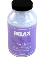 Lavender Palmarosa Aromatherapy Bath Crystals -22 Oz- Natural Aroma Therapy Dead Sea Salts for Hot Tubs, Spas & Whirlpools