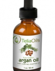 Organic Pure 100 % Argan Oil with Rosemary Essential Oil - Excellent Hair Treatment - 1.7oz (50ml)