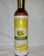 Premium Organic Shampoo By Platinum Gold Essentials, Sulfate Free, All Natural Morocco Argan and Hemp Oils, Anti-aging Ingredients.