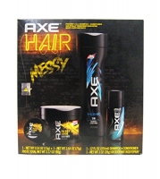 Axe 4 Pc. Gift Box (Messy Look Hair Paste 2.64 oz + 0.53 oz, Phoenix Shampoo+Conditioner 12 oz , Apollo Deodorant Bodyspray 1 oz.)