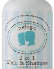 TotLogic 2 in 1 Body Wash & Shampoo - Sulfate free, Phthalate, Paraben, DEA, Formaldehyde, & PEG Free