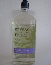 Bath & Body Works Aromatherapy Stress Relief Vanilla Verbena Body Wash 10 Oz.