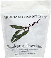 Herban Essentials Towelettes-Eucalyptus 20 Count