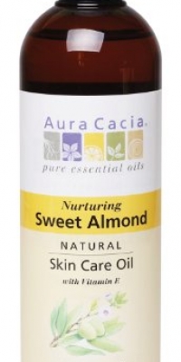 Aura Cacia Nurturing Sweet Almond Natural Skin Care Oil, 16-Ounce Bottle