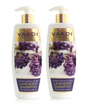 Lavender with Rosemary Extract Shampoo - Intensive Repair Shampoo - ALL Natural Herbal Shampoo - Paraben Free - Sulfate Free - Scalp Therapy - Moisture Therapy - Suitable for All Hair Types - Pack of 2 X 11.8 Ounces - Vaadi Herbals