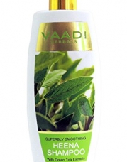 Heena with Green Tea Extracts Shampoo - ★ Smoothing Shampoo - ★ ALL Natural Herbal Shampoo - ★ Paraben Free - ★ Sulfate Free - ★ Scalp Therapy - ★ Moisture Therapy - ★ Suitable for All Hair Types - 11.8 Ounces - Vaadi Herbals