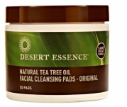 Desert Essence Natural Tea Tree Oil Facial Cleansing Pads Original, 50 Count
