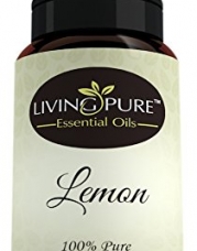 #1 Lemon Essential Oil - Pure Lemon Oil by Living Pure Essential Oils - Powerful Health Aid & Natural Disinfectant - 100% Organic Therapeutic & Aromatherapy Grade Lemon Oil - 15ml