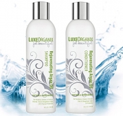 LuxeOrganix Argan Oil Shampoo Conditioner Free of Sulfates Parabens Sodium Chloride - Proven to Protect + Enhance Curly, Fine, Colored, Straightened Hair; Eliminates Frizz, Dry Itchy Dandruff Scalp