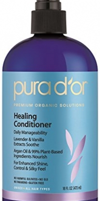 pura d'or Premium Organic Argan Oil Hair Conditioner, 16 Ounce