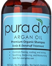 pura d'or Argan Oil Premium Organic Shampoo Scalp and Dandruff Treatment, 16 Ounce