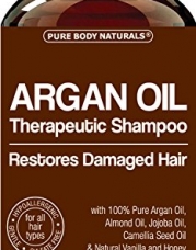 Argan Oil Shampoo Restores Damaged Hair - Argan Oil for Hair, Increases Shine and Deeply Nourishes - Safe for All Hair Types and Color Treated Hair - 16 oz Bottle with Pump