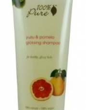 100% Pure: Yuzu and Pomelo Glossing Shampoo, 8 oz, Purifies, Unclogs Pores, Stimulate Circulation and Helps Alleviate Dryness, Itching and Flaking, Detergent Free