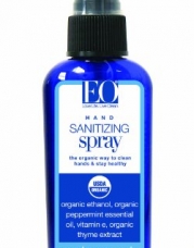 EO Hand Sanitizer Spray- Organic Peppermint, 2-Ounce
