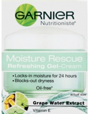 Garnier Moisture Rescue Refreshing Gel-Cream, Grape Water Extract, Vitamin E,  1.70-Fluid Ounce