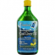Carlson Norwegian Cod Liver Oil, Lemon 500 ml