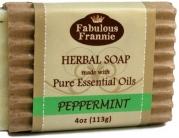 100% Natural Herbal Soap 4 oz made with Pure Essential Oils (PEPPERMINT)